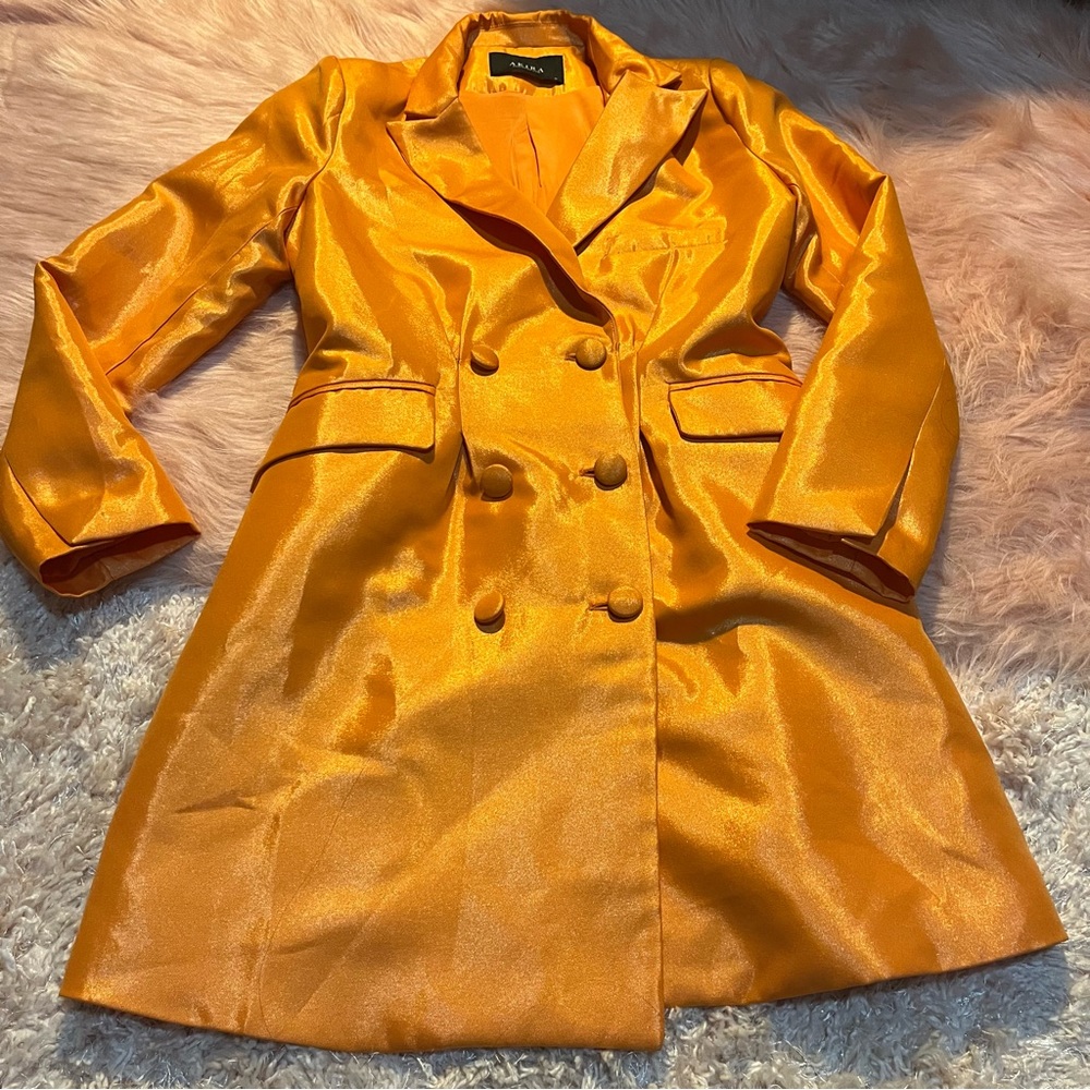 COPY - Metallic Orange Blazer Dress